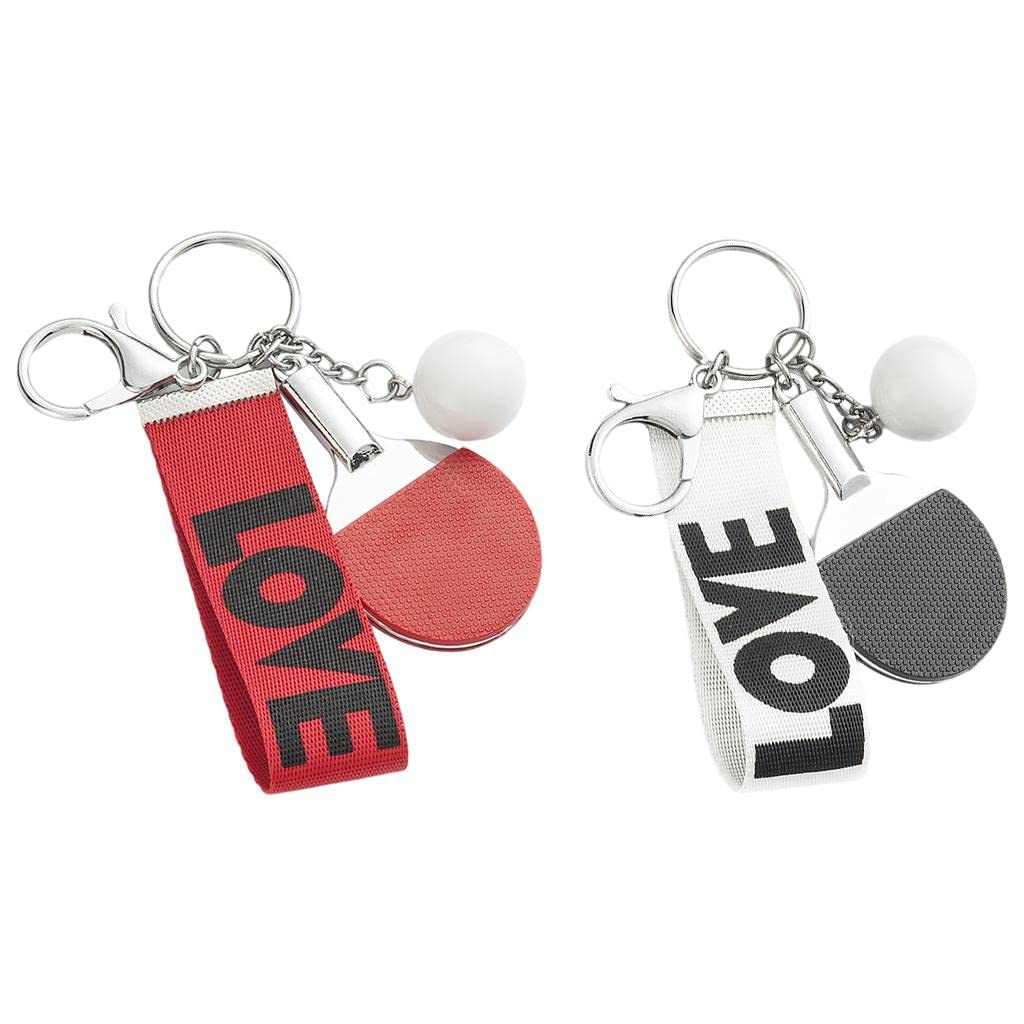 ELBME® Table Tennis Keychains Key Ring Charm Key Chain Wallet Car